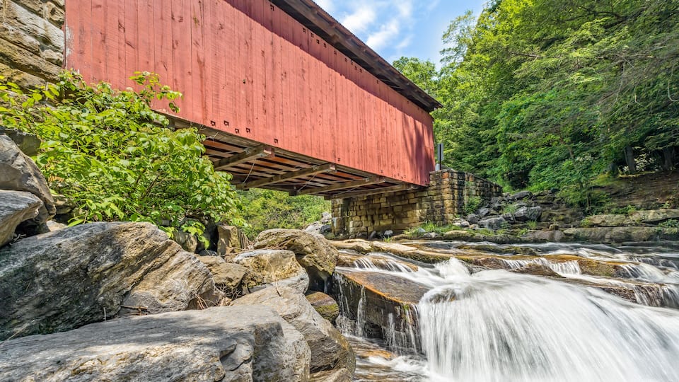Below Packsaddle Covered Bridge - Somerset County, Pennsylvania