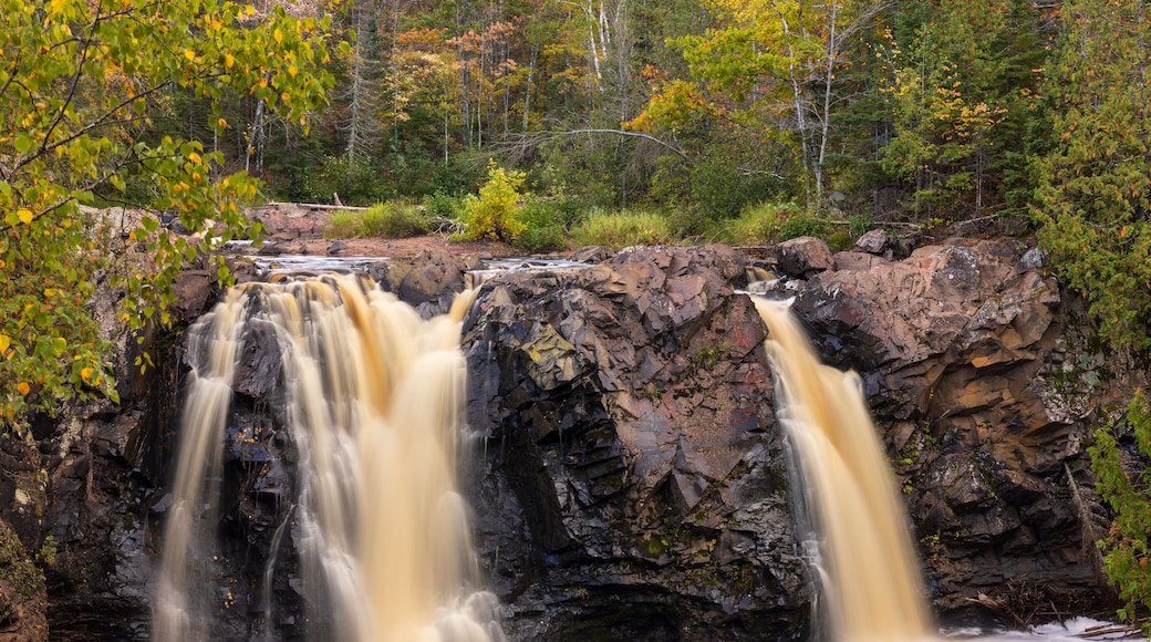 Little Manitou Falls Waterfall In Autumn