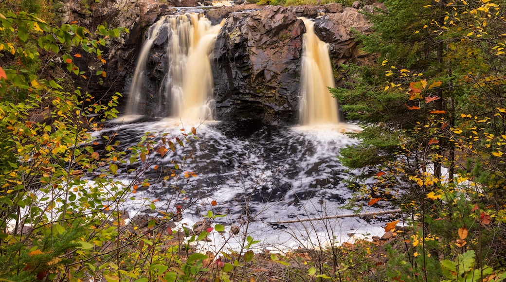 Little Manitou Falls Waterfall In Autumn