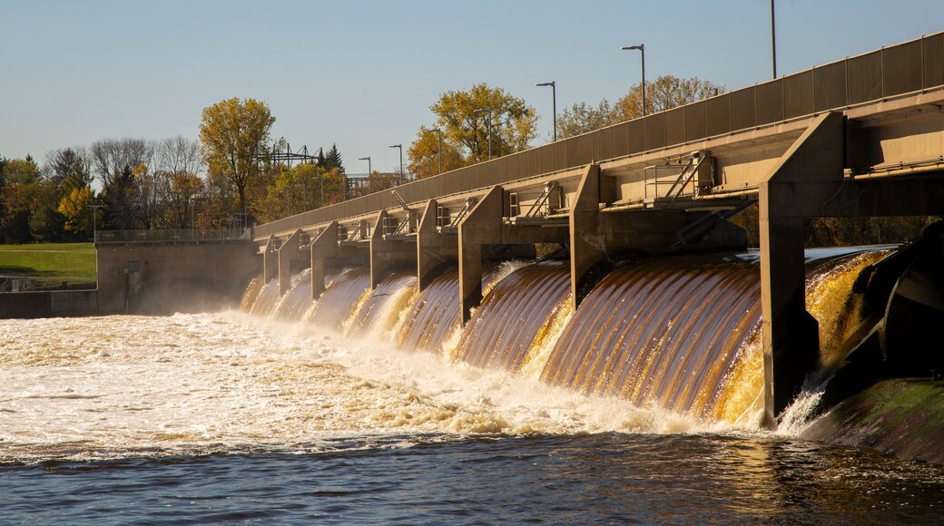 Coon Rapids Dam Regional Park going over the Mississippi River near Minneapolis Minnesota