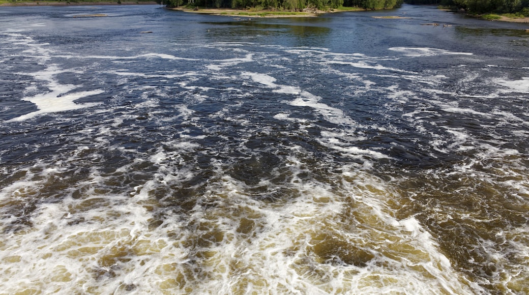 View of the Mississippi River from a dam