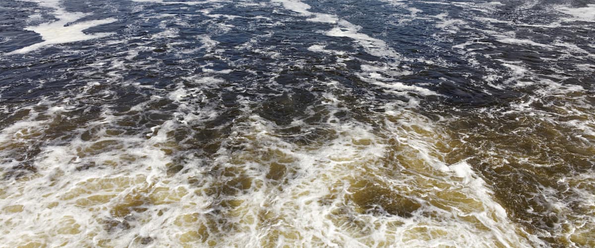 View of the Mississippi River from a dam