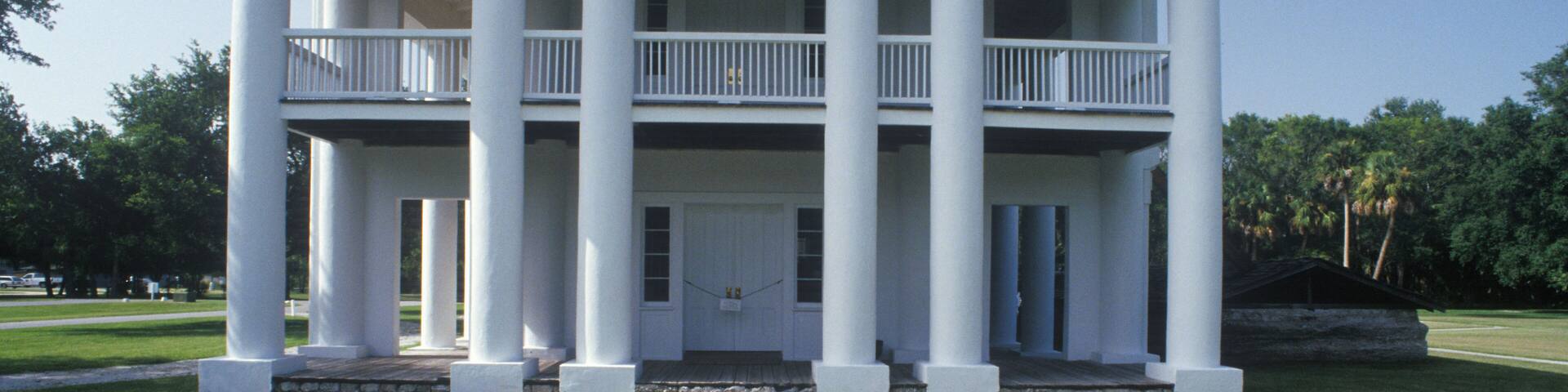 Exterior view of Gamble mansion and plantation State Historic Site in Ellenton, FL