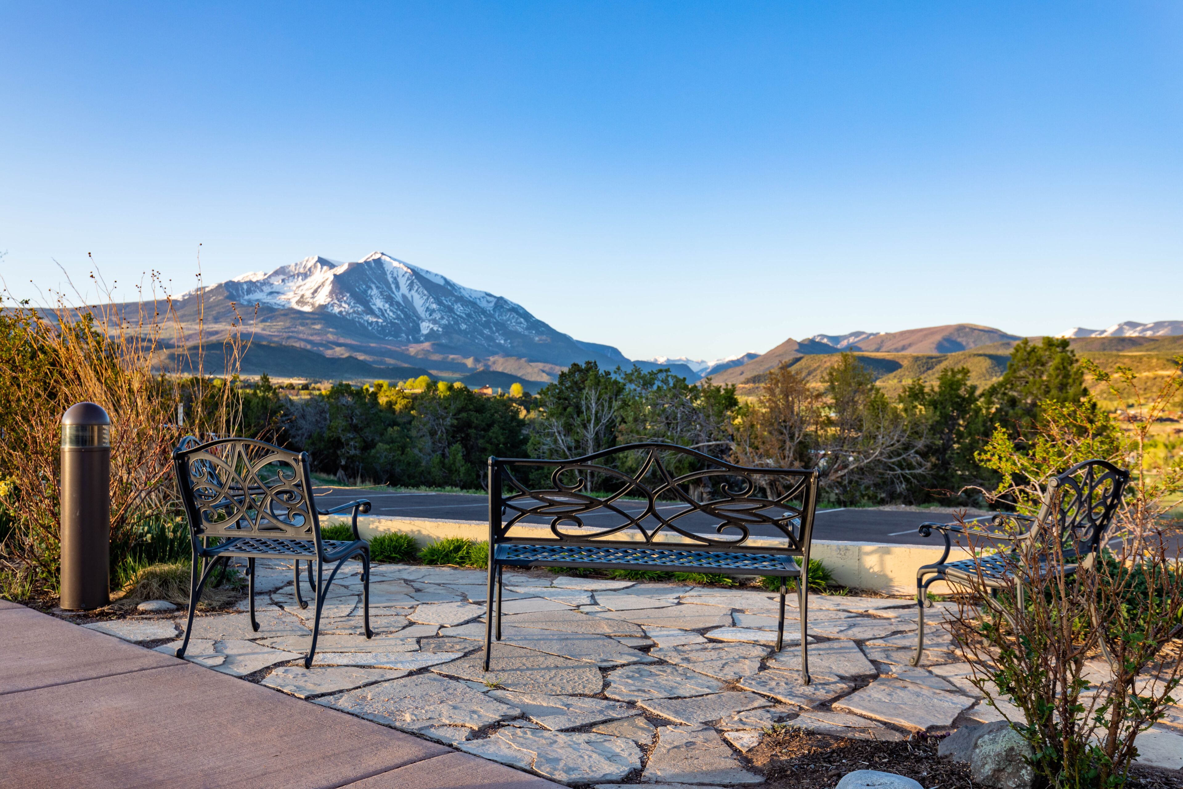 Beautiful view of mountain Sopris Aspen Glen Colorado