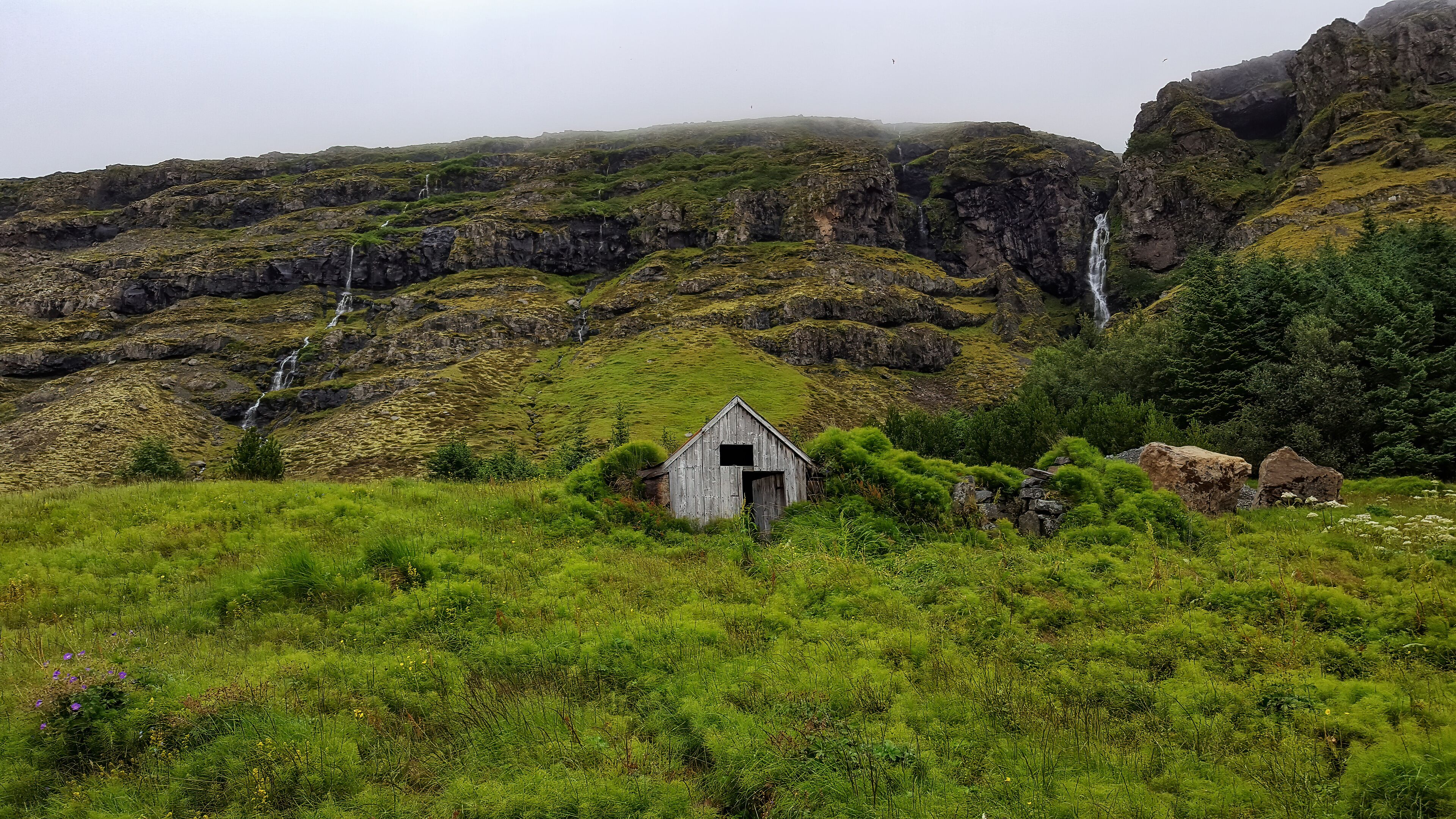 Travel to Iceland. Small hHouse. Reynivellir in southeastern Iceland
