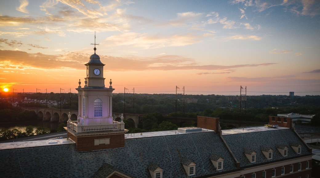 Aerial Sunrise of Rutgers University New Brunswick New Jersey
