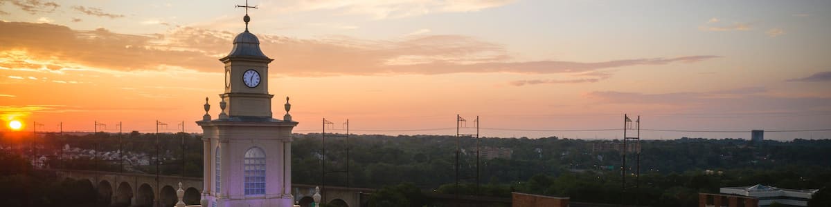 Aerial Sunrise of Rutgers University New Brunswick New Jersey