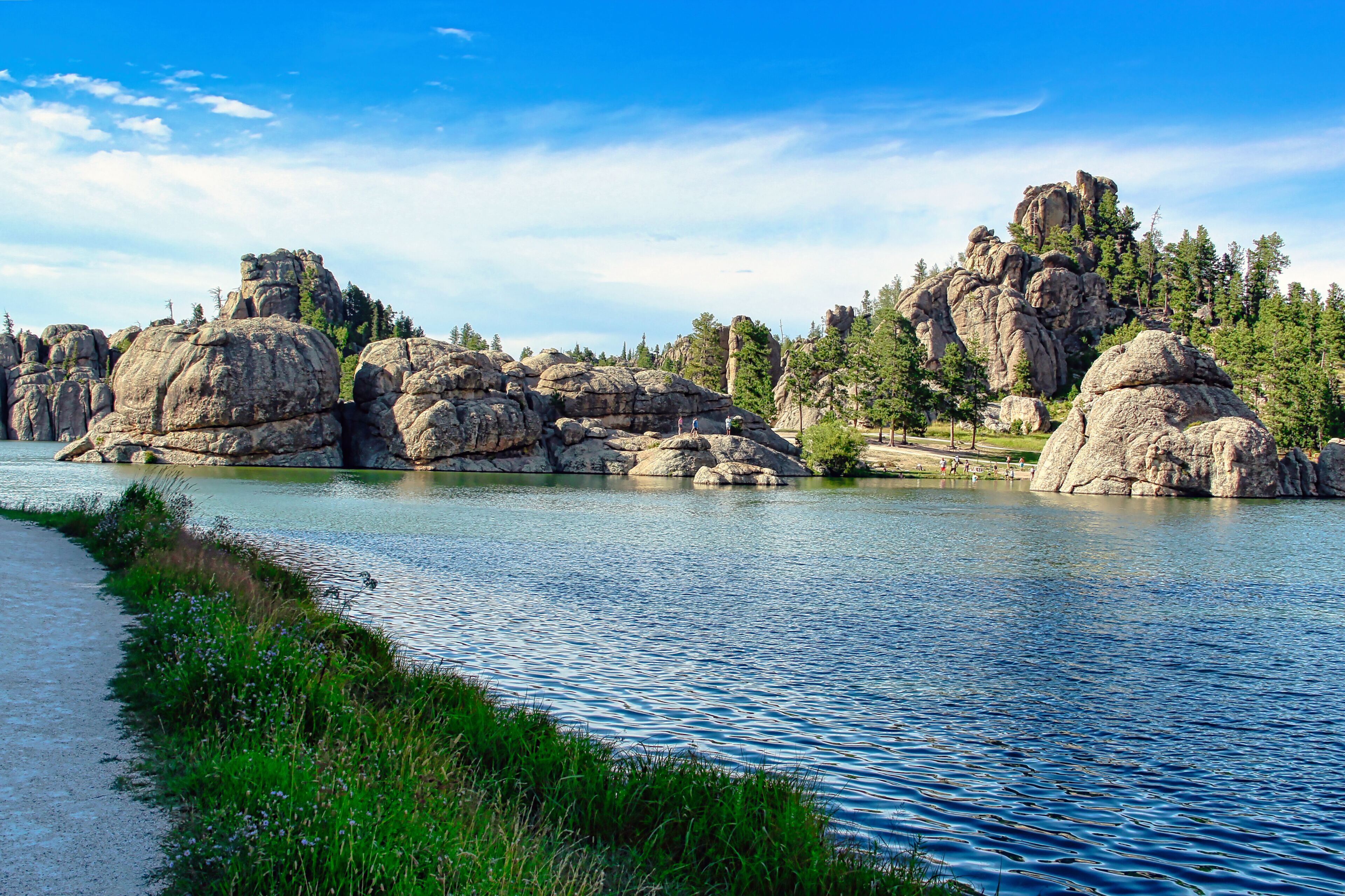 Summertime on Sylvan Lake in the Black Hills of Custer State Park in South Dakota.