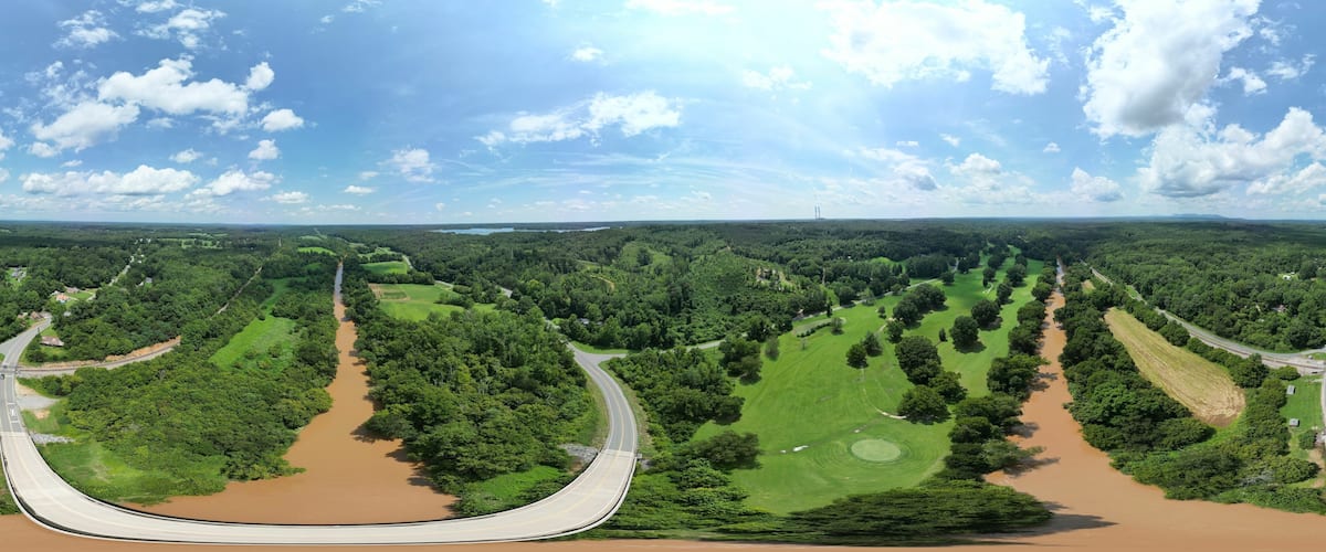 Wide view of the Dan River in North Carolina, showcasing the natural beauty and serene waters