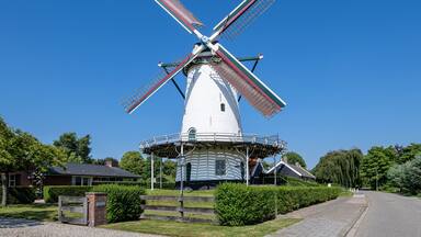 Oostmolen corn mill in Kloetinge, Zeeland, Netherlands