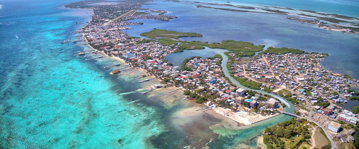 San Pedro Drone, Belize- North of Island