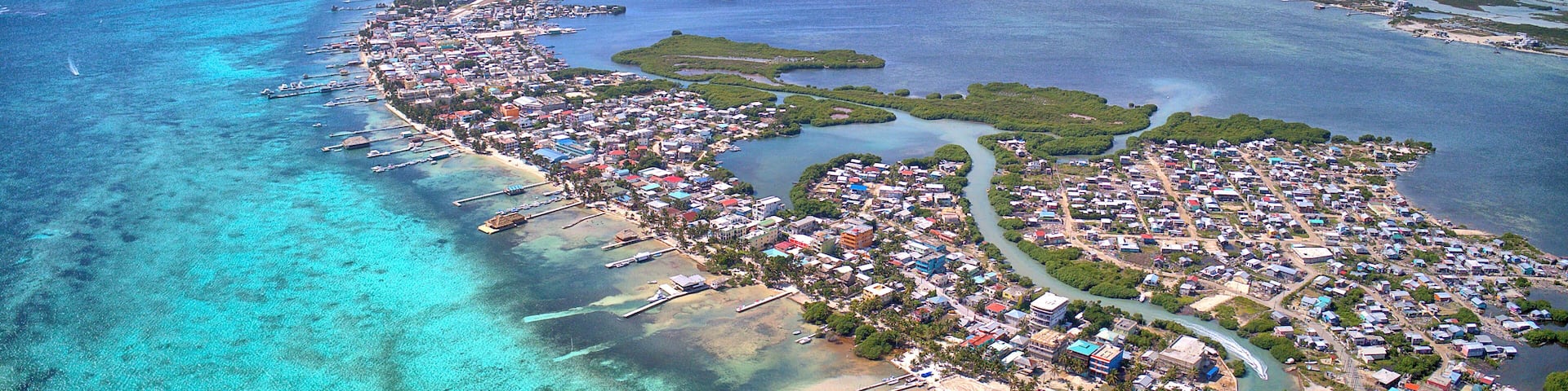 San Pedro Drone, Belize- North of Island