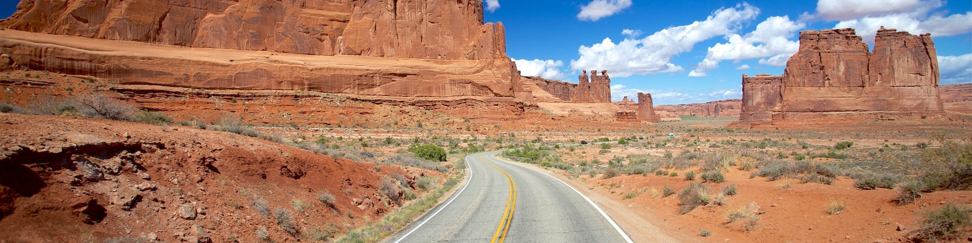 Dinosaur Diamond Prehistoric Highway featuring landscape views, desert views and a gorge or canyon
