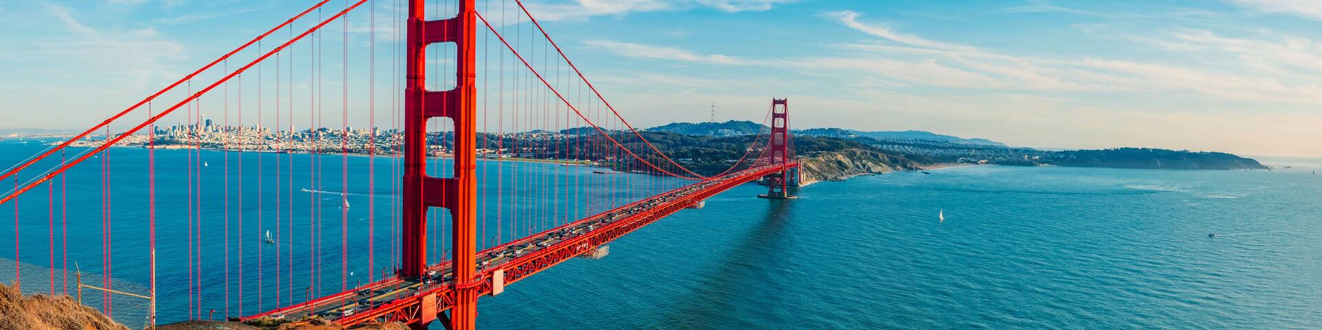 Golden Gate Bridge panorama, San Francisco California