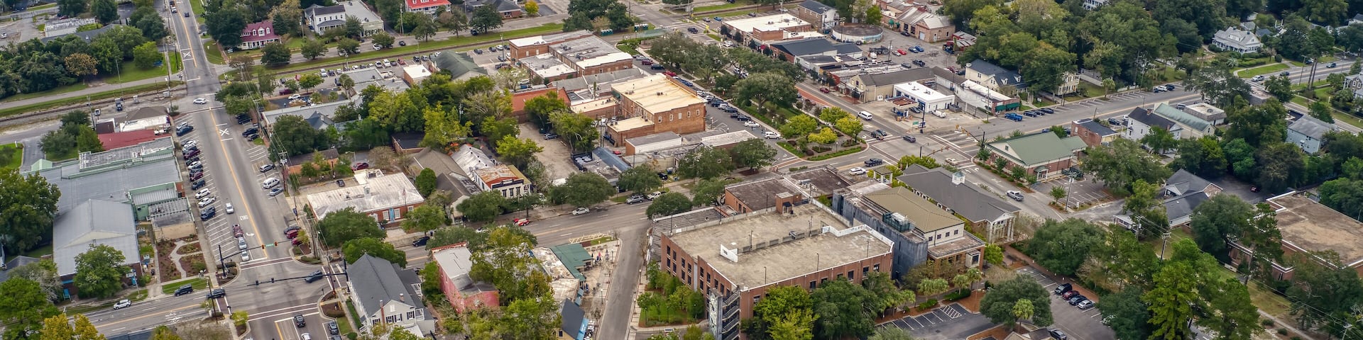 Aerial View of the Charleston Suburb of Summerville, South Carolina