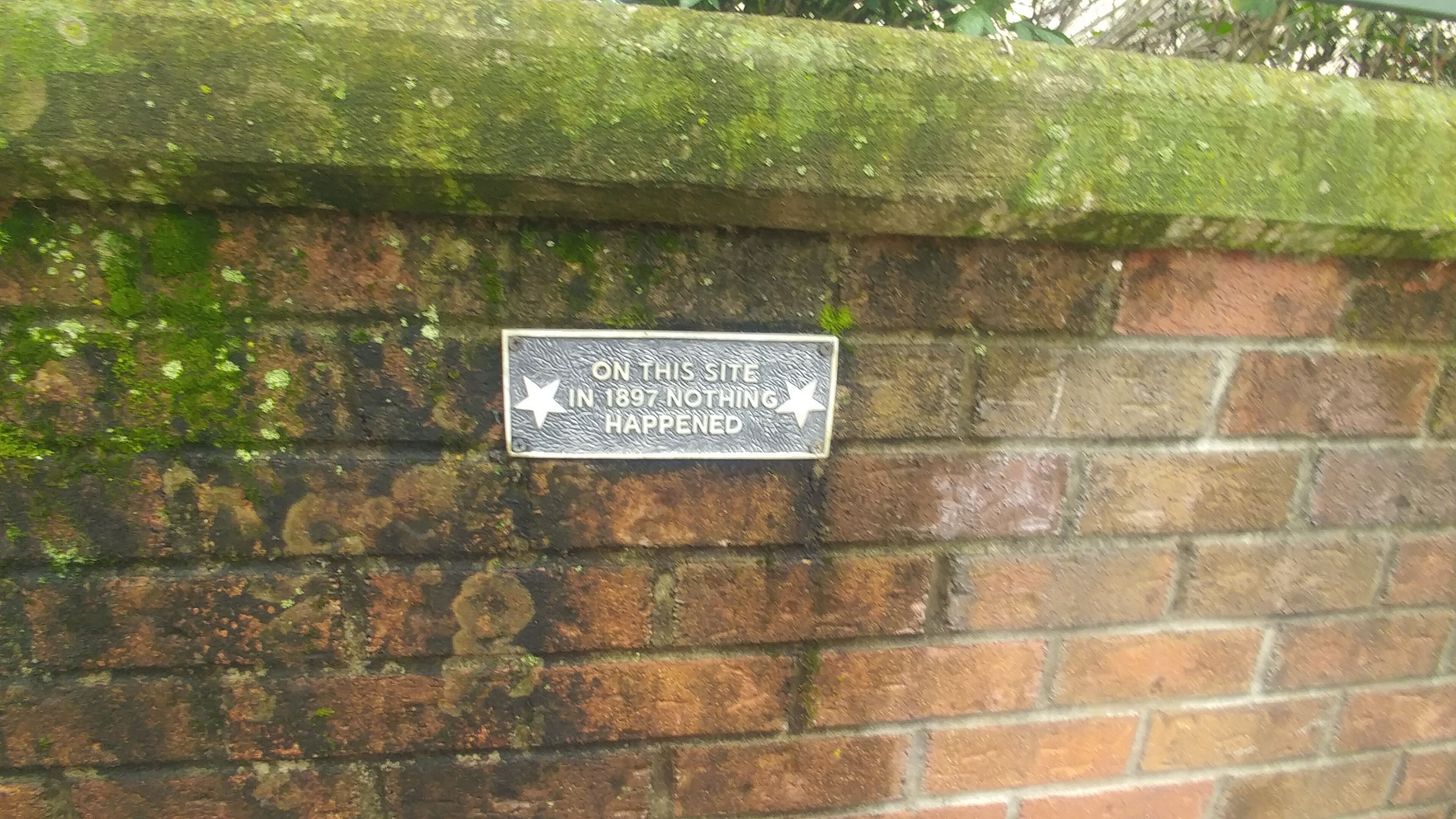 Found this plaque on a brick wall while walking down Market St. in Sunbury, PA. I had to laugh! 
#lol