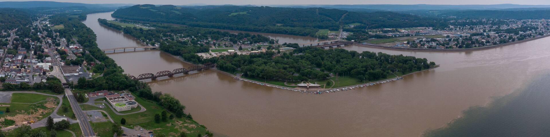 Aerial View of Northumberland and Sunbury