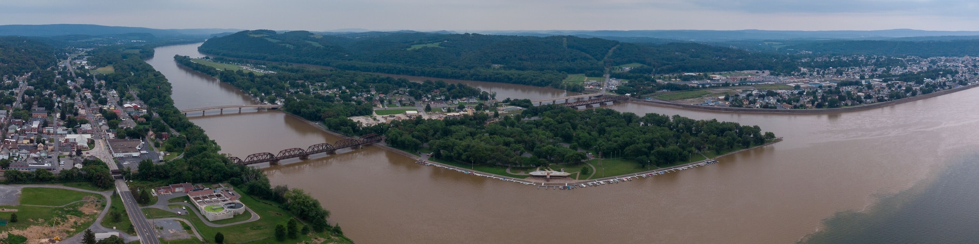 Aerial View of Northumberland and Sunbury