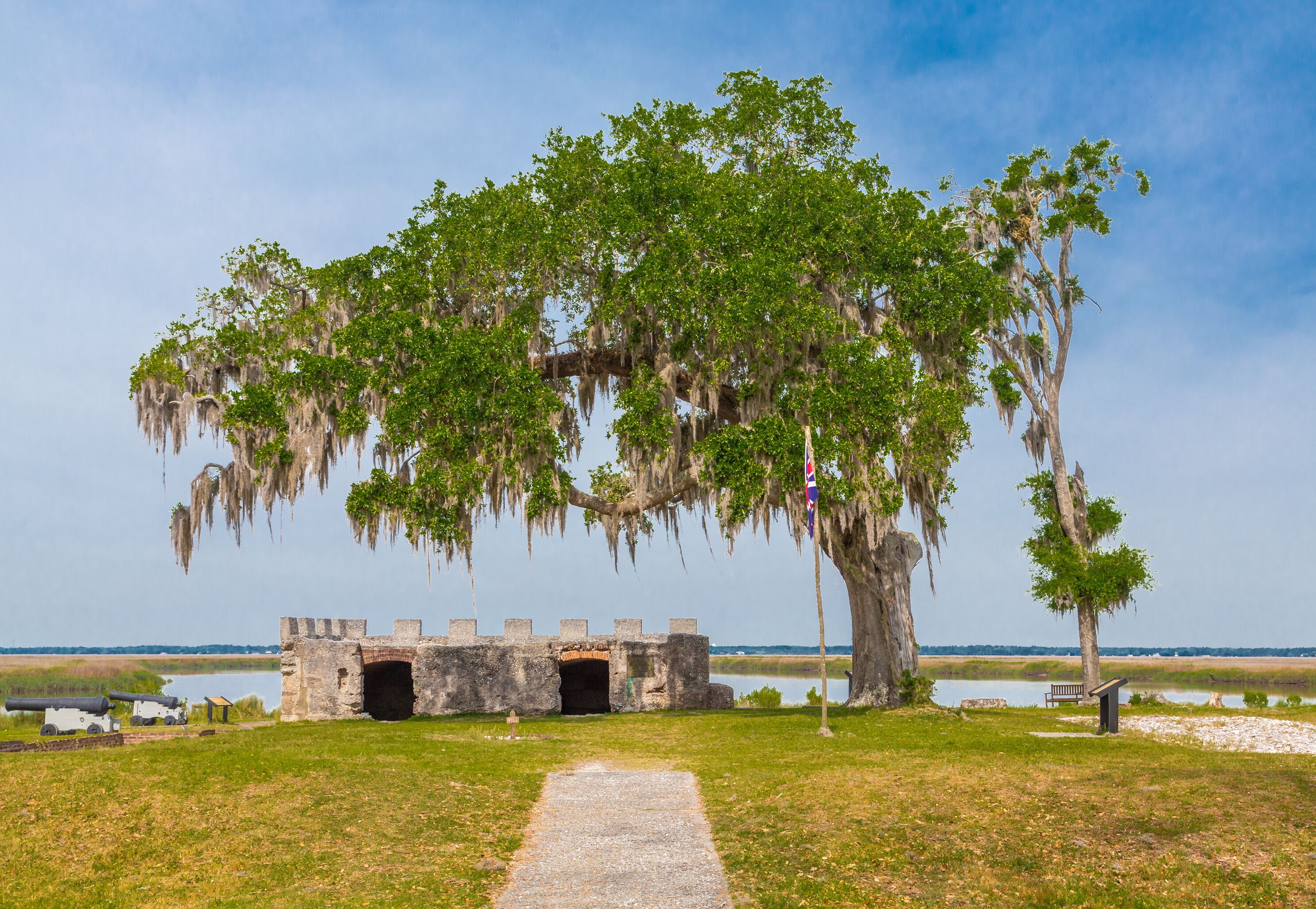 Remnants of Fort Frederica which the British used to defend against the Spanish in Pre-Colonial United States