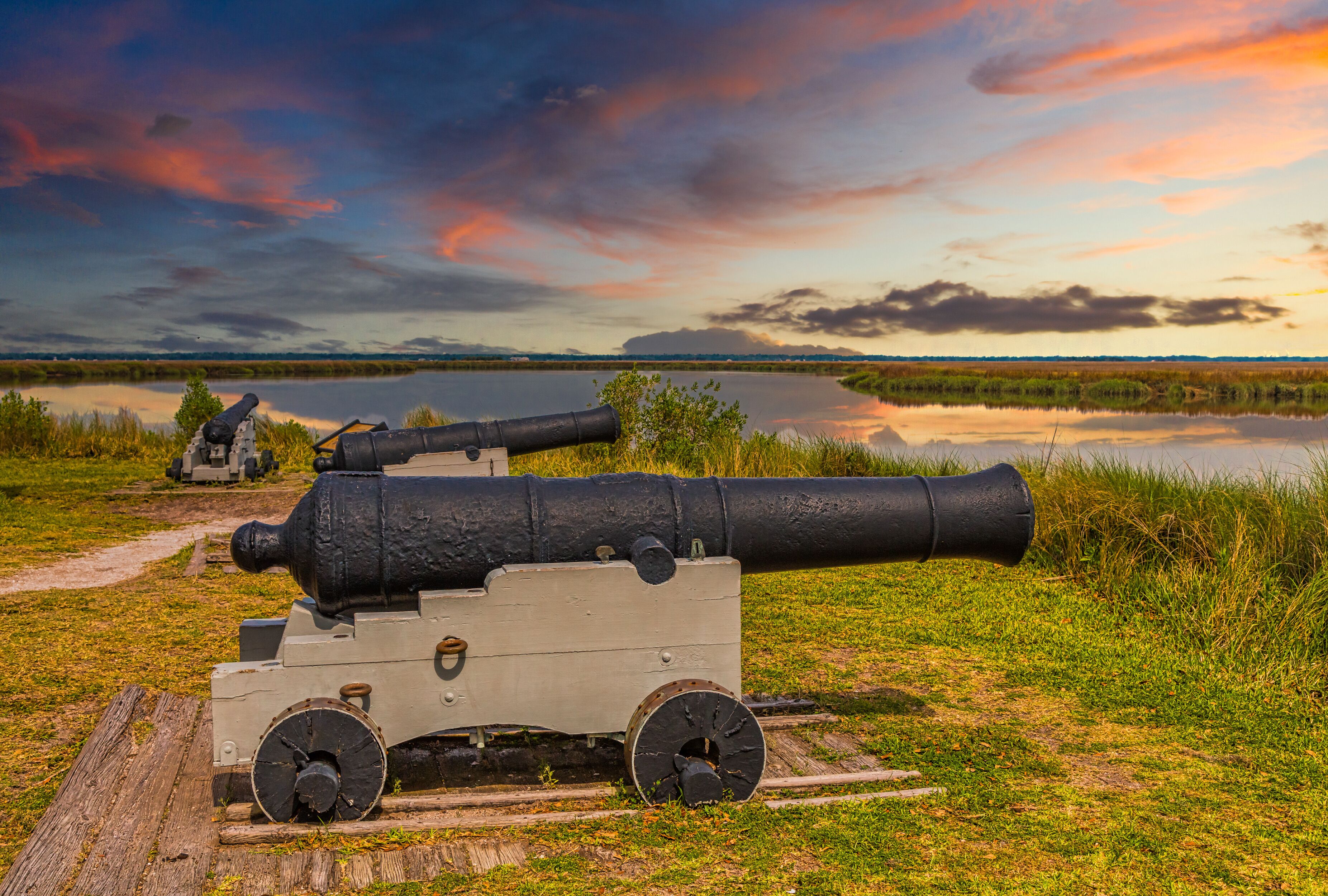 Remnants of Fort Frederica which the British used to defend against the Spanish in Pre-Colonial United States