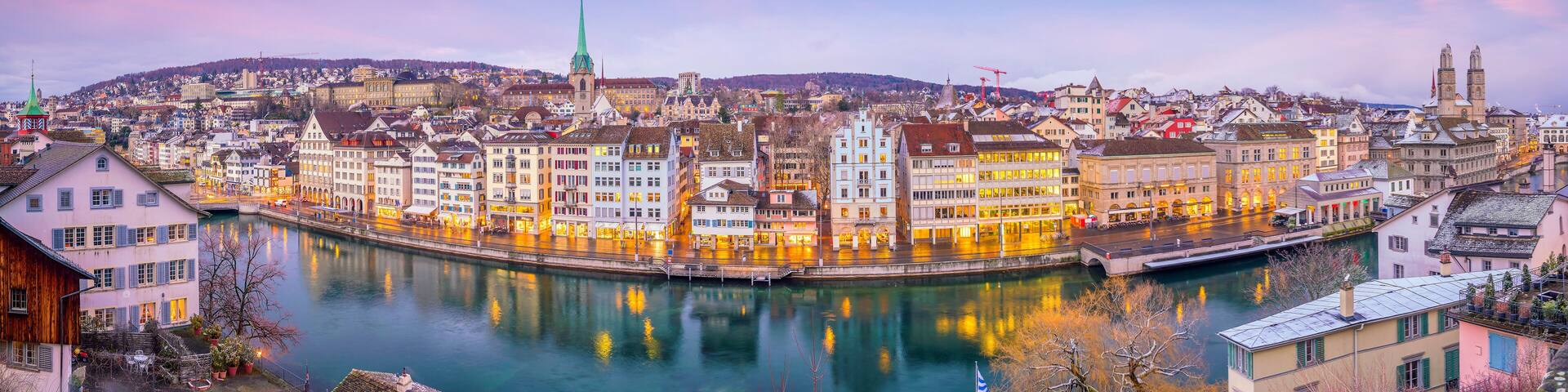 Cityscape of downtown Zurich in Switzerland
