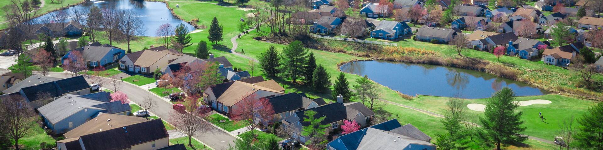 Aerial of Golf Course in Monroe New Jersey