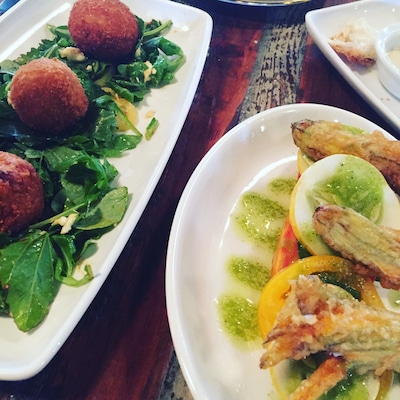 Awesome food in funky Takoma Park. Oyster happy hour is promising, but we west coast folks don't seem to cotton to oysters in 95 degree weather. Republic doesn't take reservations, but lots of seating indoors (great AC) or out #exploremd #takomapark