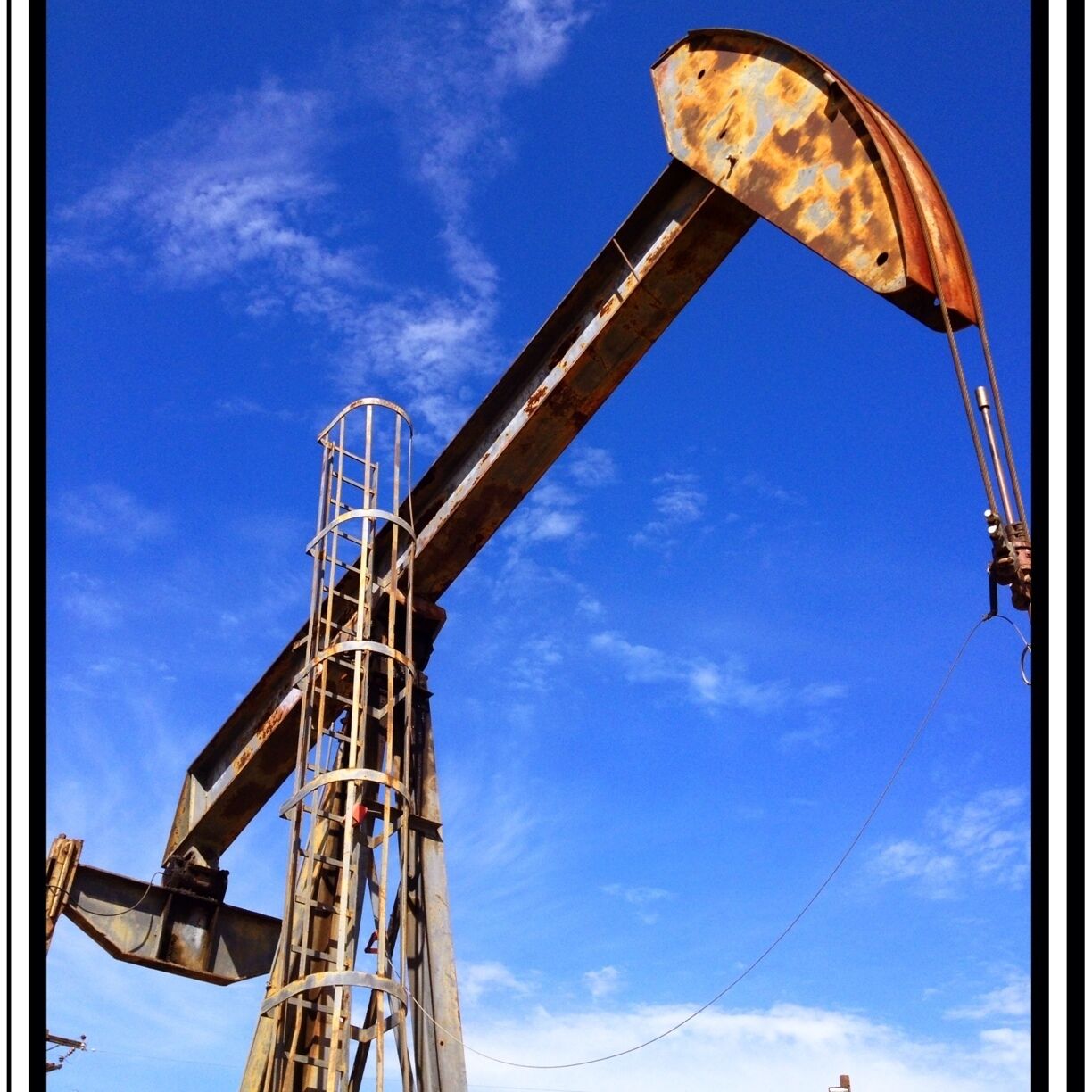 Despite the encroachment of million dollar homes the oil fields of Brea CA continue to produce black gold.