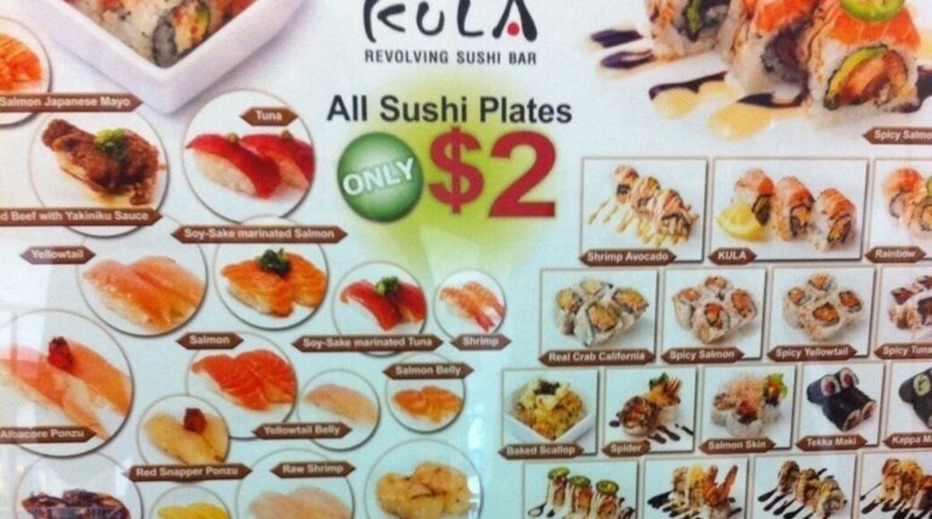 Yummmm 2$ sushi plates!
