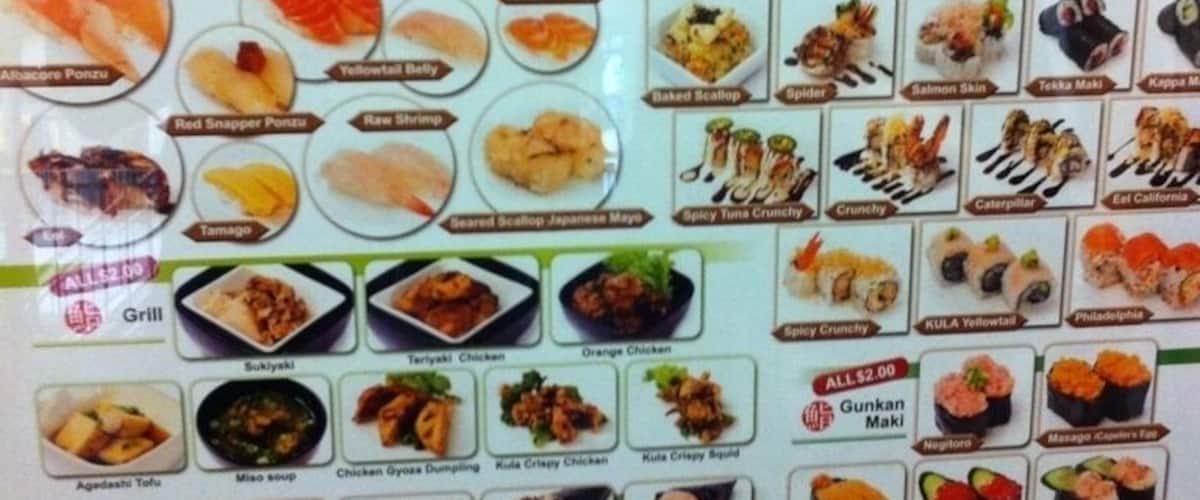 Yummmm 2$ sushi plates!