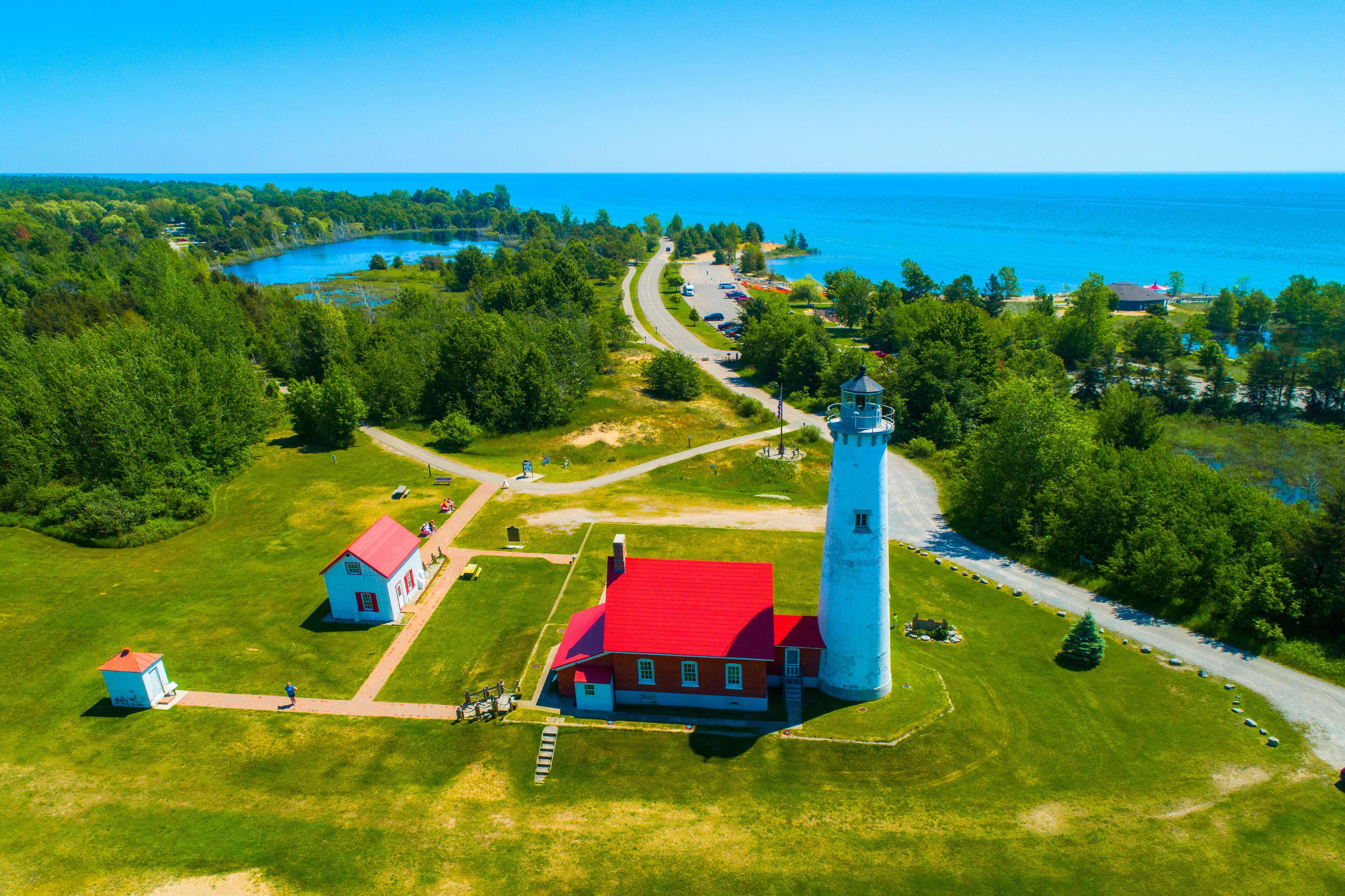 East Tawas lighthouse Tawas Point Light Station is located in the Tawas Point State Park off Tawas Bay in Lake Huron in Baldwin Township in Northern Michigan.. Created 06.15.24