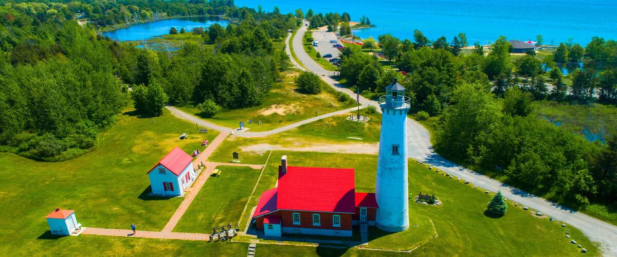 East Tawas lighthouse Tawas Point Light Station is located in the Tawas Point State Park off Tawas Bay in Lake Huron in Baldwin Township in Northern Michigan.. Created 06.15.24