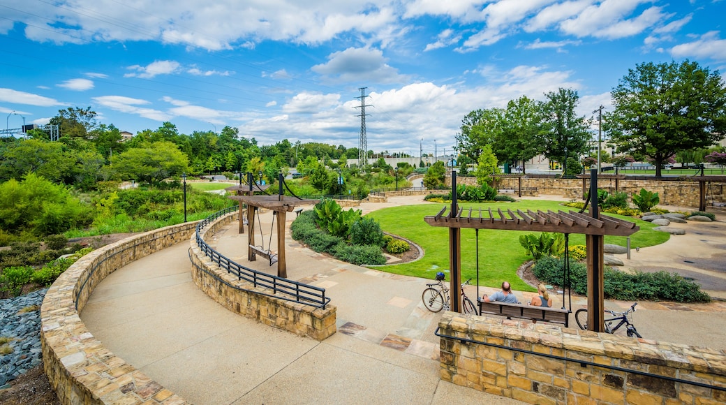 View of walkways and open space at Elizabeth Park, in Elizabeth,