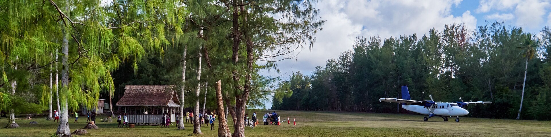 Airplane aeroplane flight landing turf airstrip grass runway, Solomons