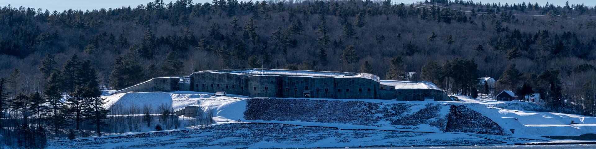 Prospect Maine Fort Knox as seen from Bucksport Maine