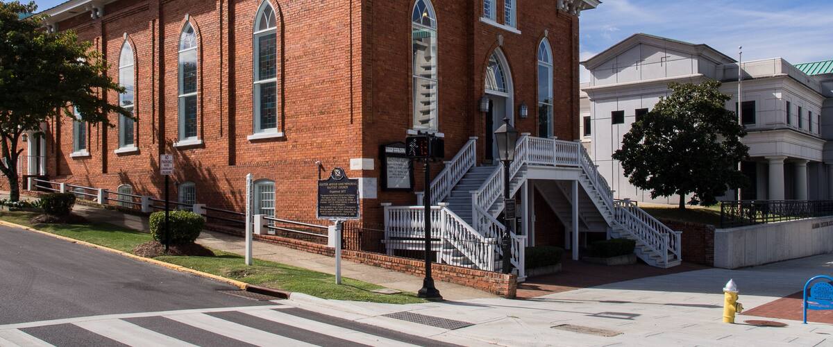 Dexter Avenue Baptist Church in Montgomery, Alabama, where Martin Luther King Jr. served as Baptist minister.