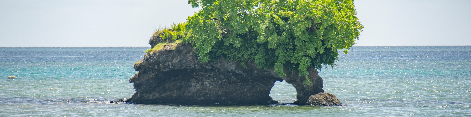 OK shape rock island and ocean, the bay of Ngeremlengui state, Palau, Pacific island