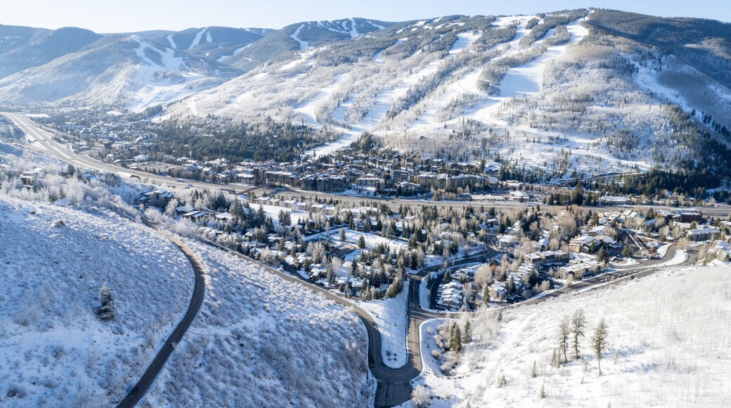 Town of Vail, Colorado Covered In Snow