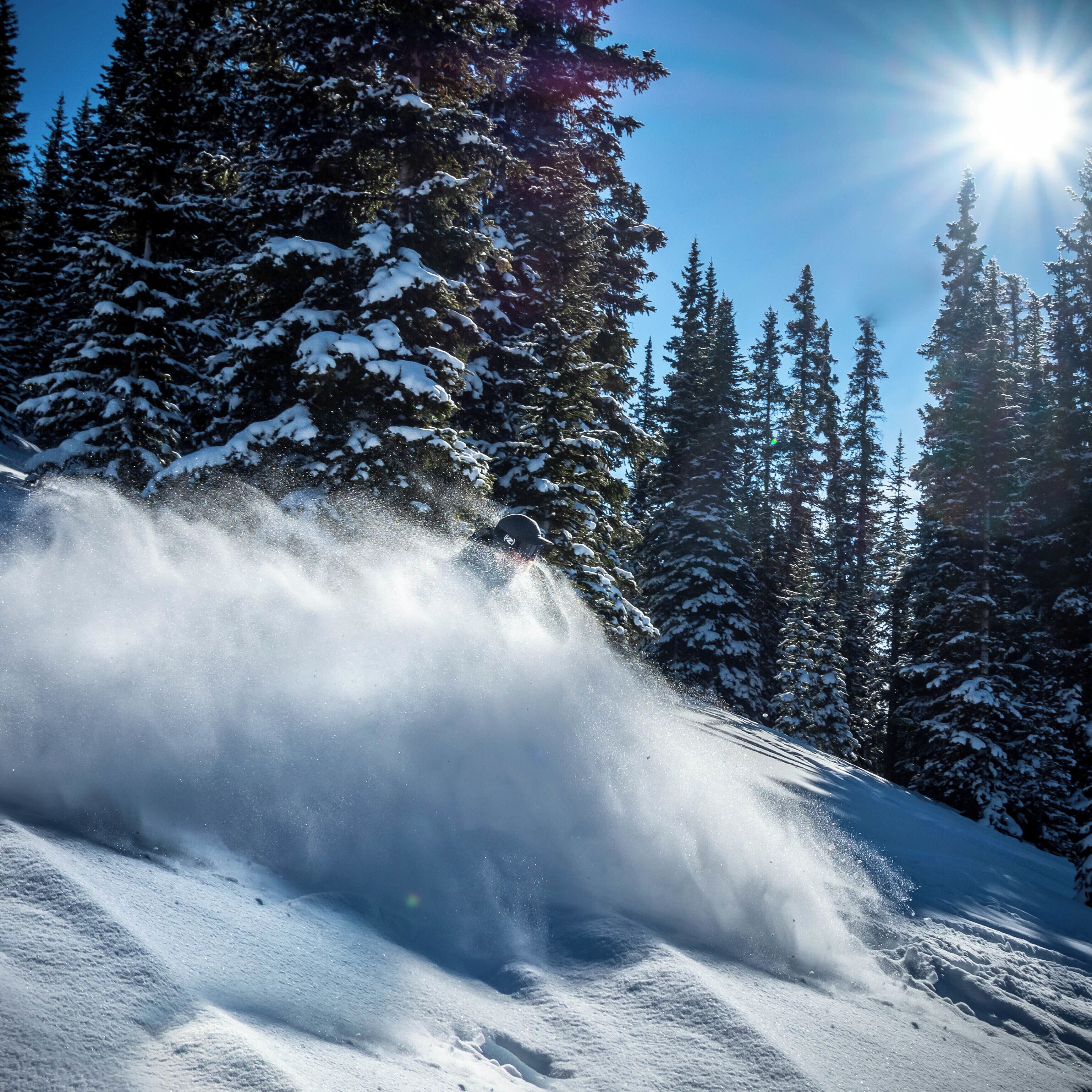 A bitterly cold day (-23C) in  the Colorado backcountry but the snow was light, fluffy and perfect for skiing off of Uneva Peak. 