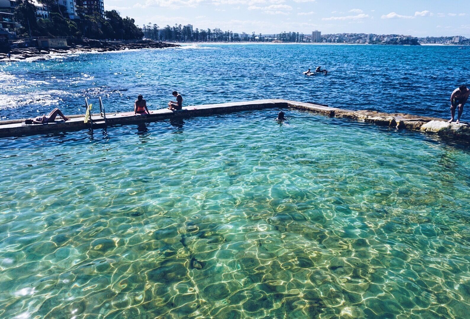 Walking to Shelly Beach, taken before the snorkel! This is a great spot for snorkeling or diving. Take a ferry to Manly and walk the boardwalk for this beautiful view - and skip the traffic! #australia #waterlust #beach