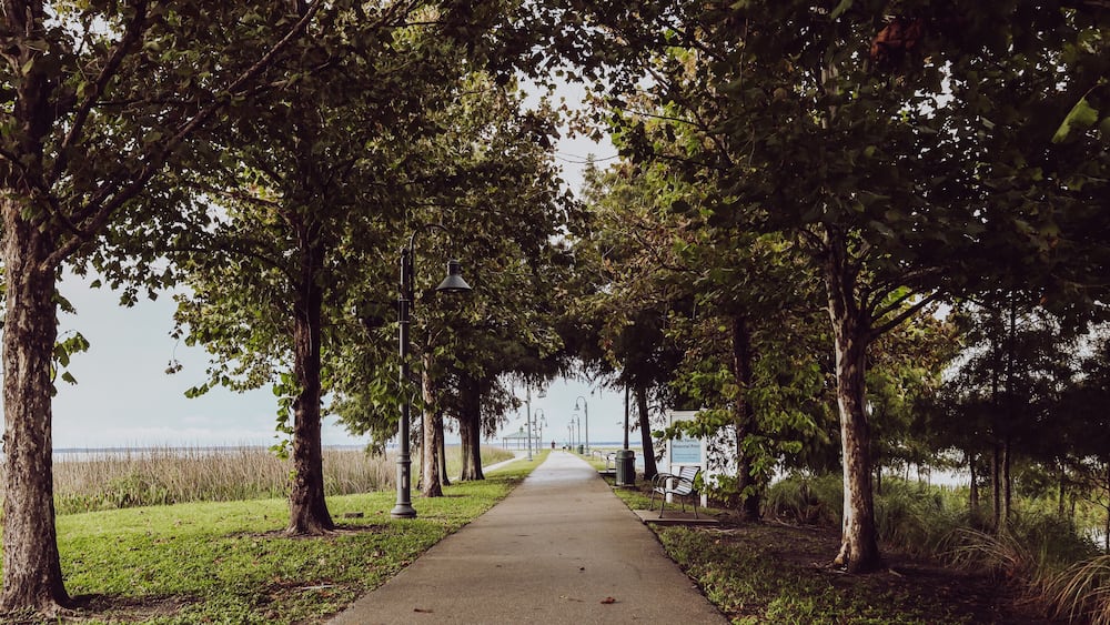 St. Cloud Lakefront Park Florida stock photo royalty free