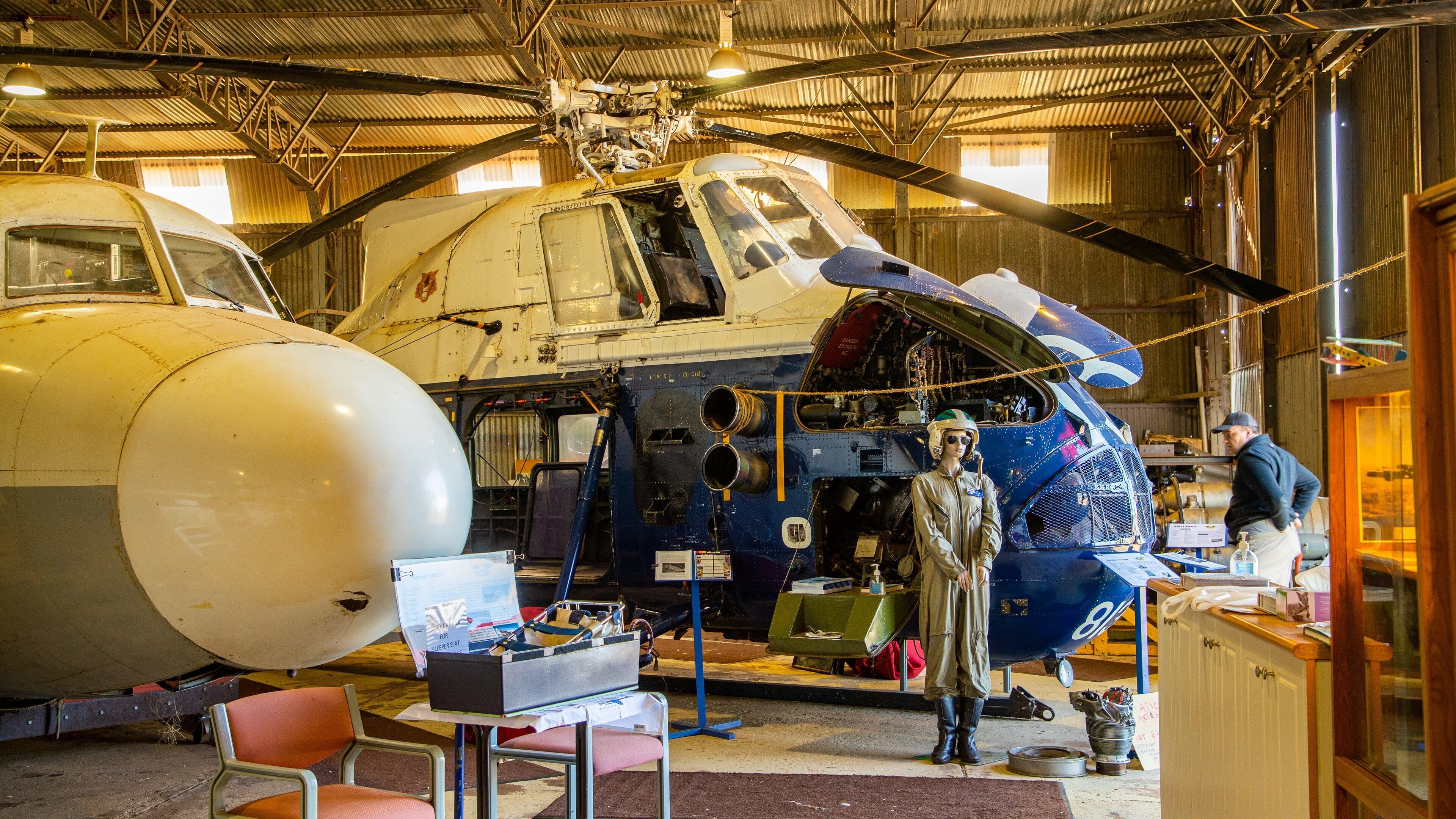 Parkes Aviation Museum featuring interior views