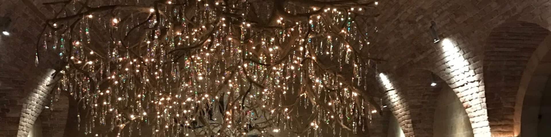 We did a tasting at Hall wines in Napa and their dining room had the most beautiful chandelier.