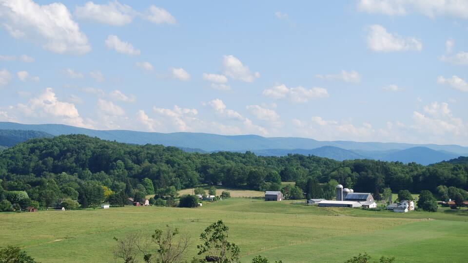 A large piece of farmland in Elkins West Virginia