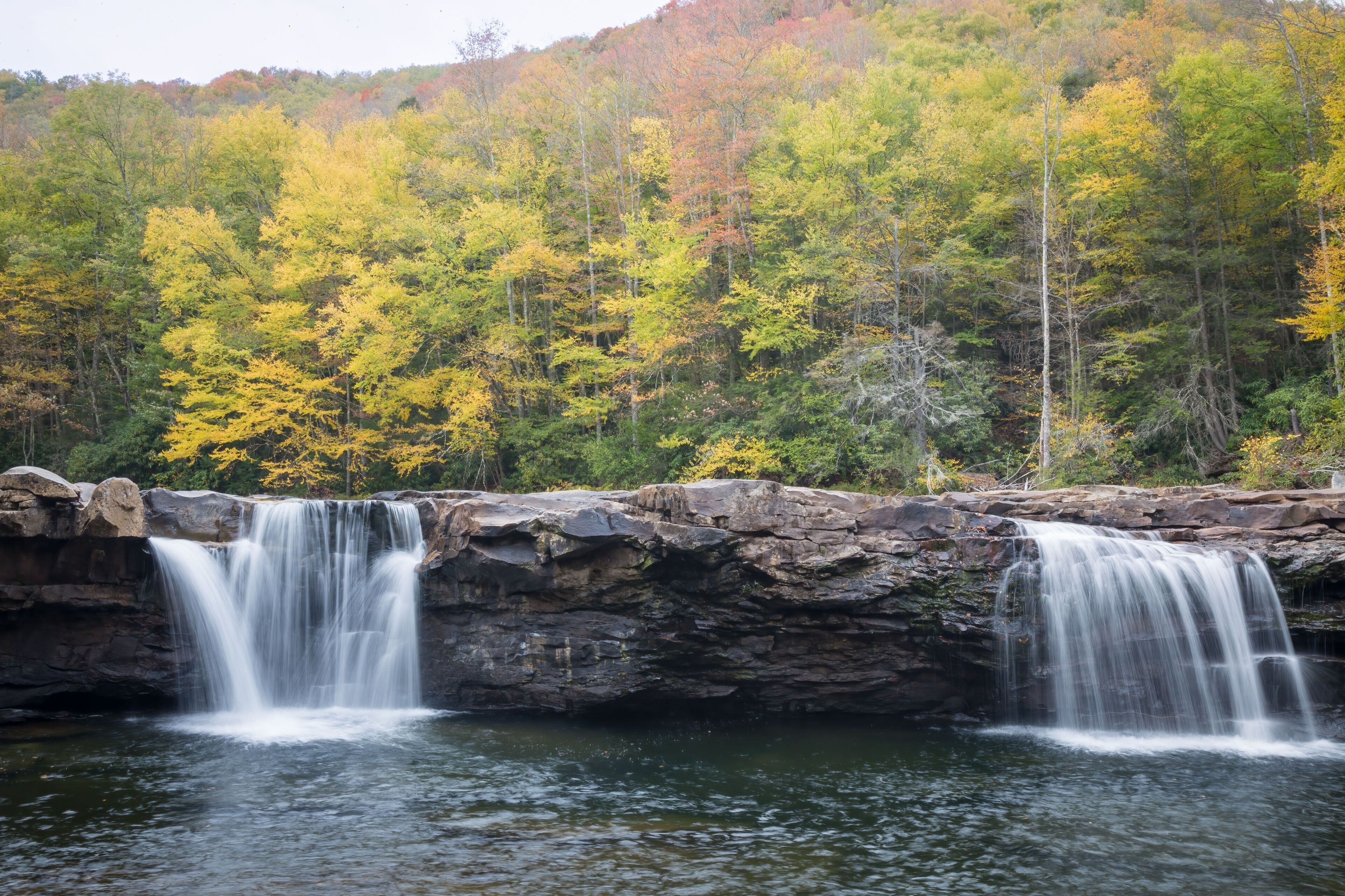 The High Falls on Shavers Fork of the Cheat River near Elkins, West Virginia