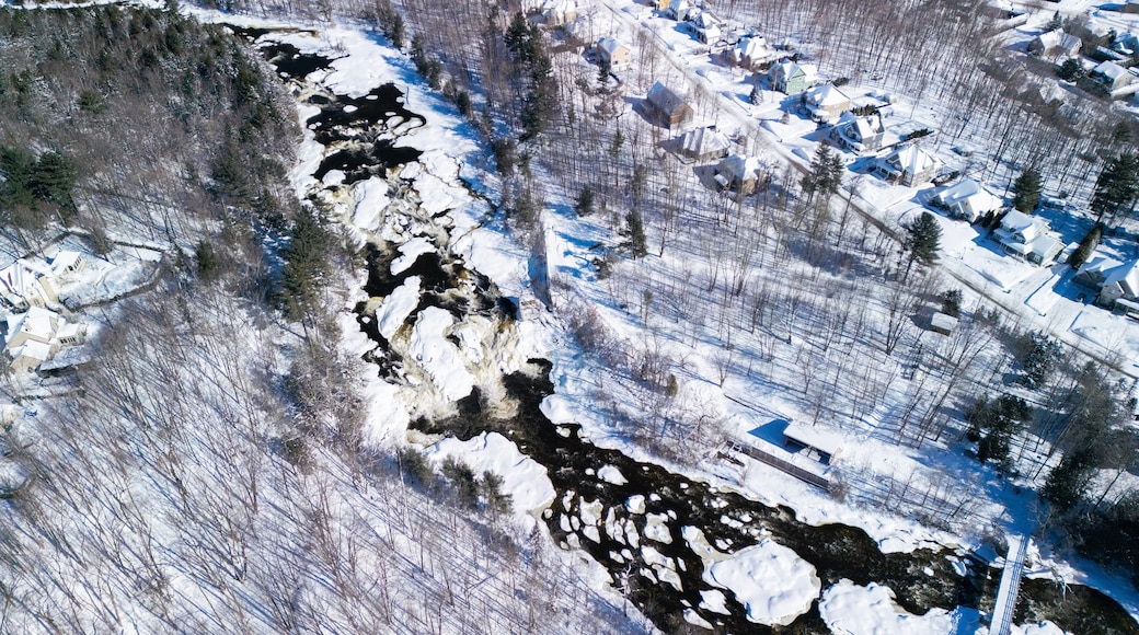 Aerial view of Rivière-du-Nord, Quebec, Canada