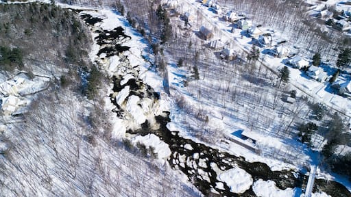 Aerial view of Rivière-du-Nord, Quebec, Canada