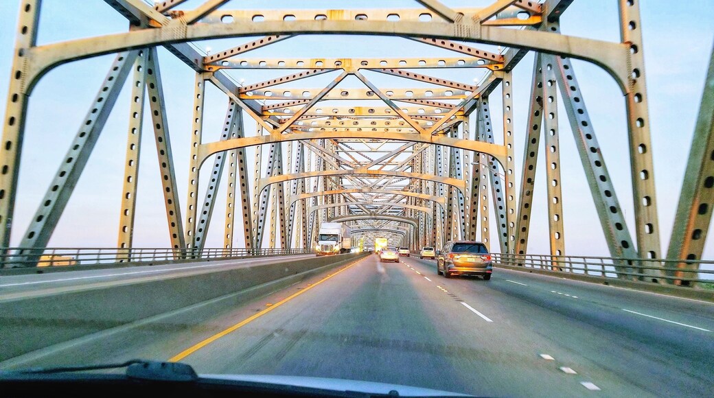 #Ontheroad to New Orleans! Going over the Mississippi Bridge in Baton Rouge
