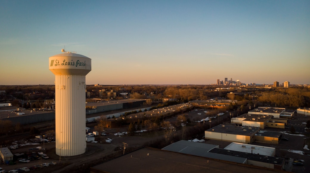 Water tower of the city of St.Louis Park in Minneapolis, Minnesota USA