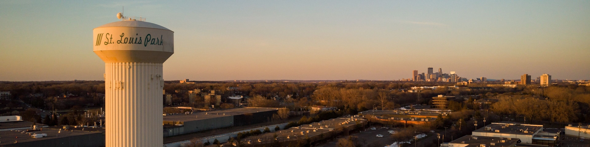 Water tower of the city of St.Louis Park in Minneapolis, Minnesota USA